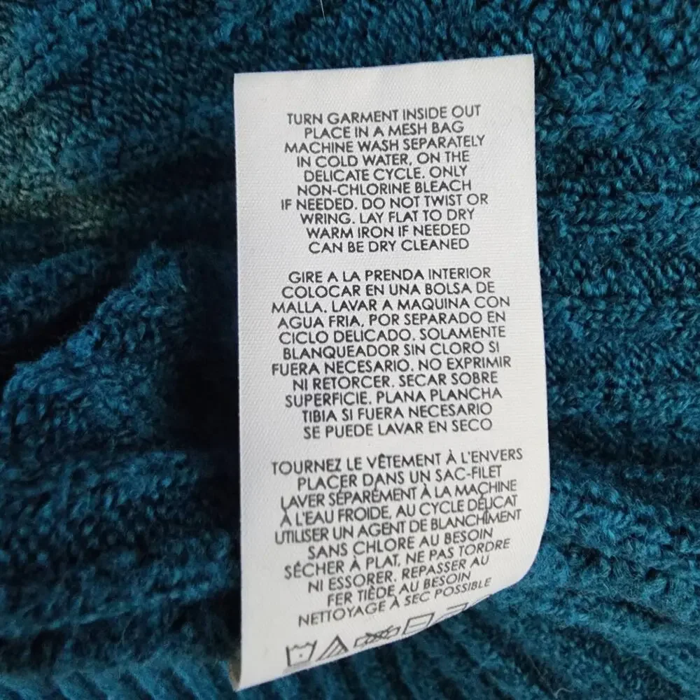 Cabi Deco V-Neck Knit Teal Cardigan | Women's Medium
